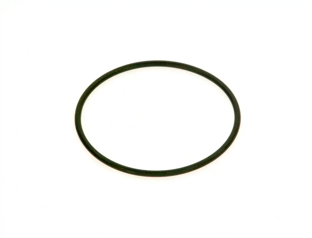 Schwarzer O-Ring von Bosch, kreisförmig, flach, ohne erkennbare Maße, auf weißem Hintergrund.